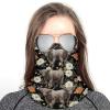 100% BLUE COLLAR Floral Cattle Highland Cow (3) Headband Headwear Face Scarf Mask Dust Protection Windproof for Summer Running Fishing for Adults view 3