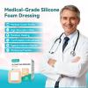 20 Pack Silicone Foam Dressing 3"x3" Gentle Border, Waterproof Silicone Bandages for Wounds Care, Super Absorbent Wound Dressing, Bed Sore Patches view 2