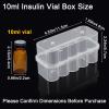 20 Slots Peptide Vials Refrigerator Storage Holder Set Peptide Vial Organizer Stackable Plastic Case Freezer Safe Holders Bottle Holder for Fridge Care Organizer Solution(S+M) view 2