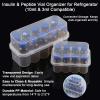 20 Slots Peptide Vials Refrigerator Storage Holder Set Peptide Vial Organizer Stackable Plastic Case Freezer Safe Holders Bottle Holder for Fridge Care Organizer Solution(S+M) view 3