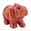 Phefop Jade Stone Elephant, Green 1.5inch Healing Stone Elephant Figurine Crude Crystal Animal Figurine for Wealth Success Energy Meditation Lovers (red,) view 1