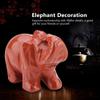 Phefop Jade Stone Elephant, Green 1.5inch Healing Stone Elephant Figurine Crude Crystal Animal Figurine for Wealth Success Energy Meditation Lovers (red,) view 2