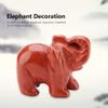 Phefop Jade Stone Elephant, Green 1.5inch Healing Stone Elephant Figurine Crude Crystal Animal Figurine for Wealth Success Energy Meditation Lovers (red,) view 3