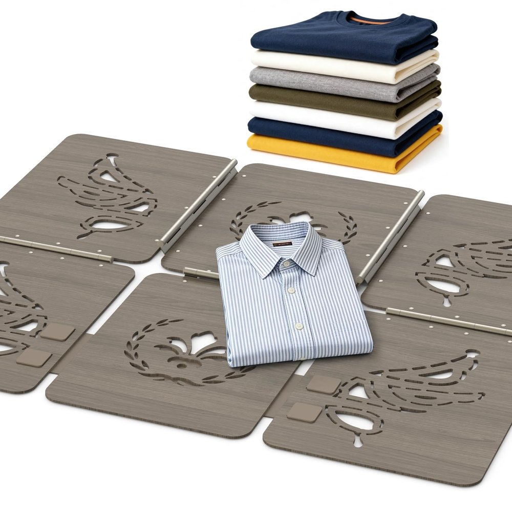 BoxLegend Shirt Folder, Wooden Clothes Folding Board, Tshirt Organizer, Eco-Friendly Laundry Folding Board for T Shirts, Pants, Sweaters, Laundry Liners