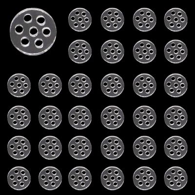 30 Pack 8mm High Borosilicate Glass Screens Filter Set with 7 Holes