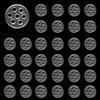 30 Pack 8mm High Borosilicate Glass Screens Filter Set with 7 Holes view 1