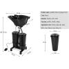 Portable Salon Shampoo Basin, Portable Mobile Salon Basin Shampoo Bed Beauty Salon Lifting Shampoo Tank with Double Barrel Water Pump Plastic Basin view 2