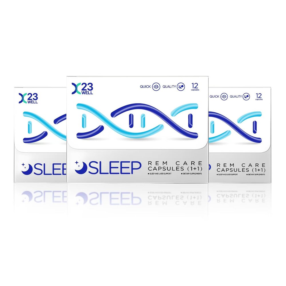 23WELL Sleep Rem Care Capsules Dual Sleep Support with Melatonin 3mg & Vitamin B6, Chamomile, Lavender for Relaxation, Natural Sleep Aid for Adults, 12 Capsules, Pack of 3