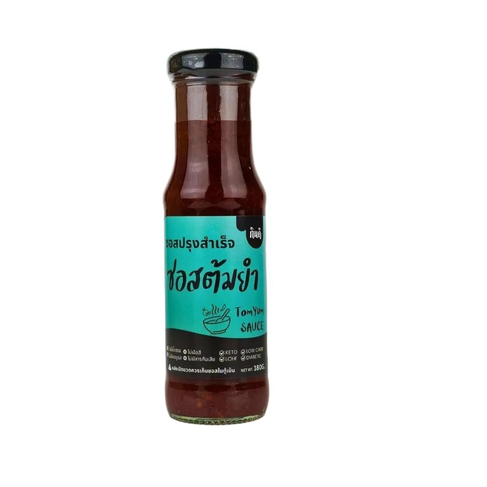 Thai Tom Yum Sauce - Aromatic Spicy and Sour Simmer Base, No Sugar Added & Low Calorie, Lemongrass and Galangal Infused Stir-Fry Paste and Soup Starter, 6.3 oz 180g