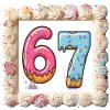 10" by 8" Six Seven Sweets Birthday Edible Image Birthday Party Cake Topper, Frosting Sheet Decoration Holiday Edible Cake Sticker Decal view 1