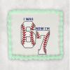 10" by 8" I Was 6 Now I'm 7 Baseball 6 7 Birthday Edible Image Birthday Party Cake Topper, Six Seven Frosting Sheet Decoration Holiday Edible Cake Sticker Decal view 1