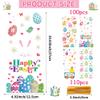 100 Pcs Easter Cellophane Treat Bags - 5 x 11 Inch Clear Easter Goodie Bags with 110 Gold Ties for Cookies, Snacks, Party Favors & Gift Packaging, 2.8 Mil Thick Plastic Easter Candy Bag for Kids view 2