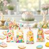 100 Pcs Easter Cellophane Treat Bags - 5 x 11 Inch Clear Easter Goodie Bags with 110 Gold Ties for Cookies, Snacks, Party Favors & Gift Packaging, 2.8 Mil Thick Plastic Easter Candy Bag for Kids view 3