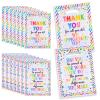100 PCS Employee Appreciation Gift Bags with Handles, Colorful Small Thank You Gift Bag, Team Goodie Treat Bags for Teachers Employees or Coworkers view 1