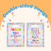 100 PCS Employee Appreciation Gift Bags with Handles, Colorful Small Thank You Gift Bag, Team Goodie Treat Bags for Teachers Employees or Coworkers view 3