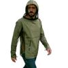 Aoximyouny Fabric & Mesh Mosquito Jacket - Lightweight Summer Adventure Clothing with Adjustable Hood & Storage Pocket Military Green Large view 1