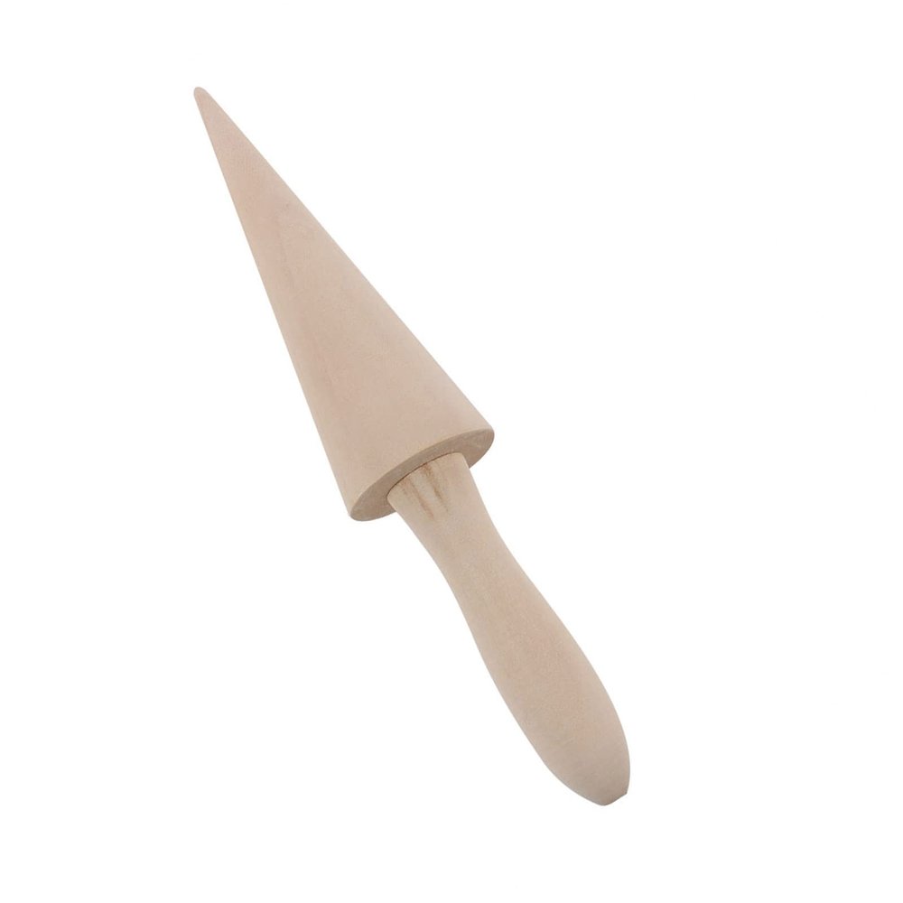 Pssopp Ice Cream Cone Mold, Wooden Baking Tool for DIY Cake Waffle Making, Durable and Easy Grip for Home Chefs