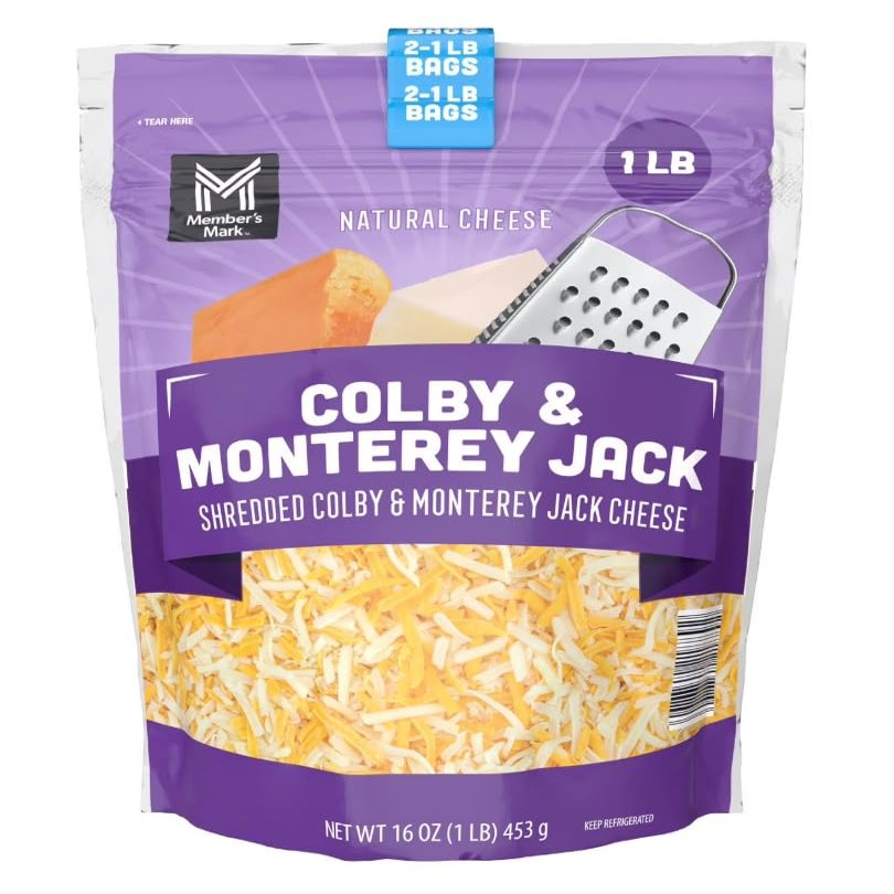 Colby and Monterey Jack Shredded Cheese 16 oz., 2 pk.
