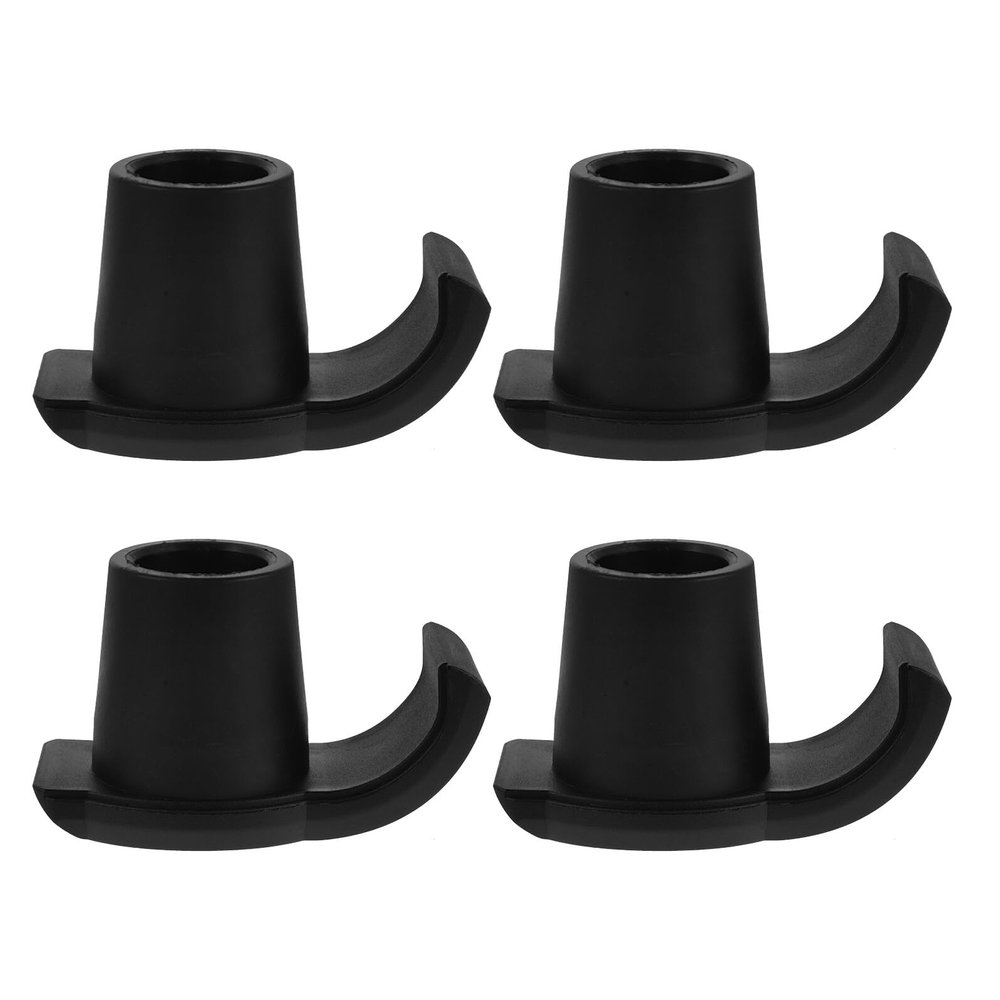 GALPADA 4pcs Anti-Slip Walker Ski Glides Black Replacement Pads for Folding Walking Sticks Heavy Duty Outdoor Mobility Aid Accessories for Seniors