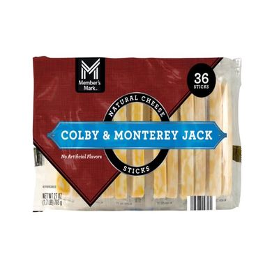 Colby and Monterey Jack Cheese Sticks, 36 ct.(Made with milk from cows)