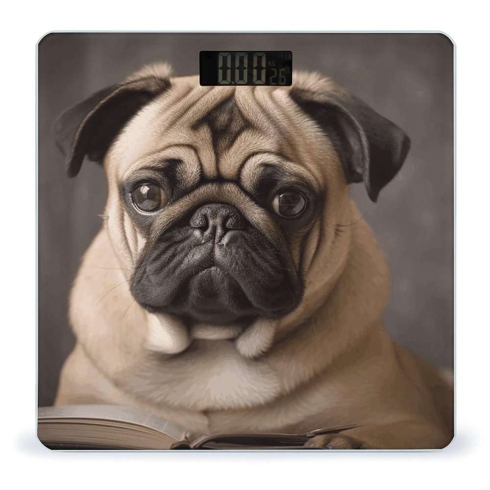 Animal Pug Dog Scale for Body Weight Digital Bathroom Scale Accurate Smart Weight Scales with Large Display Weighing Machine High Precision Scales