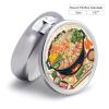 Round Hot Pot Cartoon Pattern Pill Organizer Pill Box 3 Compartment Portable Travel Medicine Case Daily Mini Compact Medicine Container Storage Vitamin Supplement Dispenser view 2