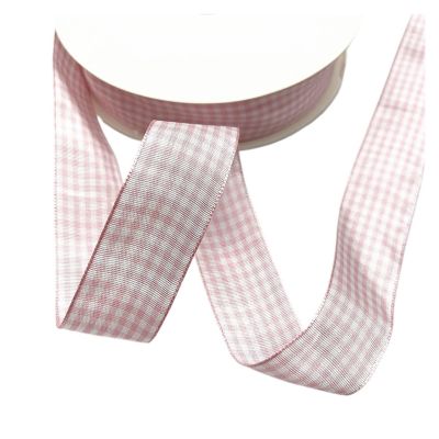 10yards 10mm 15mm 19mm 25mm Light Pink Lattice Plaid Ribbons Bow Ribbon Wrapping Christmas DIY Handmade Craft(19mm(10yards))