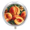 Round Sliced Peaches Pill Organizer Pill Box 3 Compartment Portable Travel Medicine Case Daily Mini Compact Medicine Container Storage Vitamin Supplement Dispenser view 1
