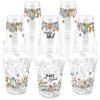 ZCPTZ 100Pcs Wildflower Baby Shower Plastic Party Cups, 12oz Wildflower Disposable Clear Cups for Baby Shower Party, Gender Reveal, Holiday Gatherings, Floral Theme Birthday Party Drinking Supplies view 1