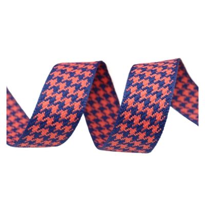 10 Yards 1" 25MM/1.5'' 38MM Cotton Linen Lattice Printed Grosgrain Ribbons for Hair Bows DIY Handmade Materials(Color9,25MM)