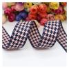 10 Yards 1" 25MM/1.5'' 38MM Cotton Linen Lattice Printed Grosgrain Ribbons for Hair Bows DIY Handmade Materials(Color9,25MM) view 4