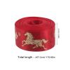 IMIKEYA Red Craft Ribbon: Decorative Year of The Horse Wrapping Supplies - Floral Arrangement & Wreath Bow Material - Chinese Zodiac Ribbons for Spring Festival view 2