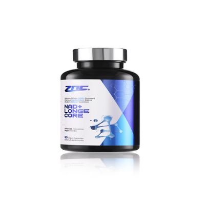 ZNC 10-in-1 NAD+ Supplement with Liposomal NAD & Urolithin A for Energy & Cellular Repair - 60 Vegan Capsules