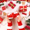 Hoplito 4 Rolls 1Inch Wide Christmas Ribbons Total 100 Yards Holiday Satin Ribbons Fabric for DIY Craft Gift Wrapping and Christmas Party Festival Decorations, Red & Green view 3