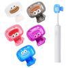 Upgrade 5 Pack Travel Toothbrush Head Covers Toothbrush Protector Cap Brush Pod Case Protective Portable Plastic Clip for Household Travel, Bathroom, School, Camping, Business (A) view 1