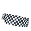 10 Yards 22MM 25MM 38MM Black/White Lattice Ribbon DIY Hand for Bows Material Wrap Grosgrain Headdress(22MM Widein)