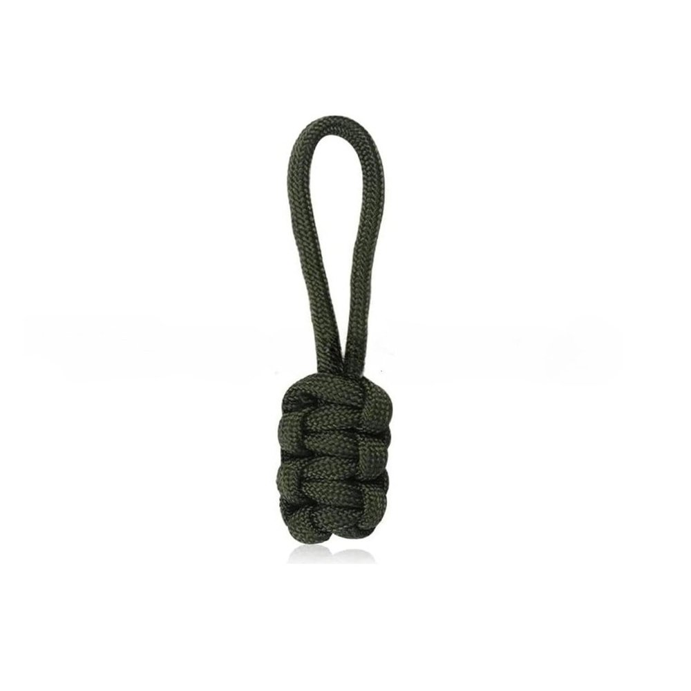 10 Pcs Zipper Pulls Nylon Rope Braided Zipper Extension Pendants Zippers Pull Tab Replacement for Backpack, Jackets(Olive Green)