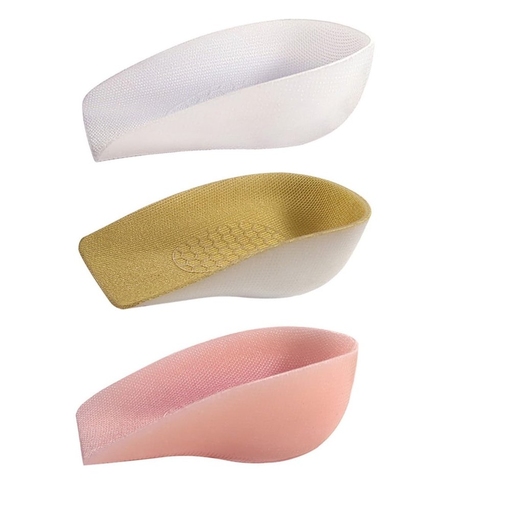 Didiseaon Invisible Heightening Insoles 3.5Cm Translucent Silicone Heel Pads Unisex Inner Height Increase Feet Cushions for Men and Women