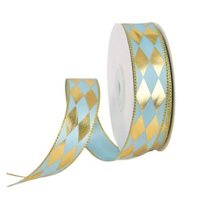10 Yards Box Ribbon Diamond Hot Gold Satin DIY Hair Accessory Bouquet Ornaments Silk Holiday(Color 4)