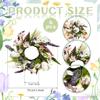 6 Pcs Mini Spring Tulips Candle Rings Wreaths Artificial Purple Lavender Small Pillar Holder Wreath Summer Floral Candle Holder Wreath for Farmhouse Porch Front Door Cabinets Table Decoration view 2