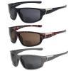 Hyyiyun 3 Pack Upgraded Bifocal Sunglasses for Men and Women, Wrap Around Outdoor Sporty UV Protection, Black/Grey/Tortoise, 2.75 view 1