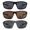 Hyyiyun 3 Pack Upgraded Bifocal Sunglasses for Men and Women, Wrap Around Outdoor Sporty UV Protection, Black/Grey/Tortoise, 2.75 view 2