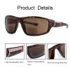 Hyyiyun 3 Pack Upgraded Bifocal Sunglasses for Men and Women, Wrap Around Outdoor Sporty UV Protection, Black/Grey/Tortoise, 2.75 view 3