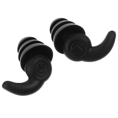 ADOCARN Silicone Noise Reduction Reusable Waterproof for Sleeping Swimming Concerts Snoring Protection, Black