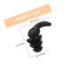ADOCARN Silicone Noise Reduction Reusable Waterproof for Sleeping Swimming Concerts Snoring Protection, Black view 2