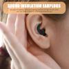 ADOCARN Silicone Noise Reduction Reusable Waterproof for Sleeping Swimming Concerts Snoring Protection, Black view 3