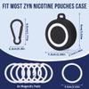 AGIFTMIND Silicone Protective Case Specially Design for ZYN Caffeine Energy Pouches Cans - Magnetic Mount Holder with 6 Adhesive Pads, Carabiner Clip - Discreet 2-Piece Design view 2