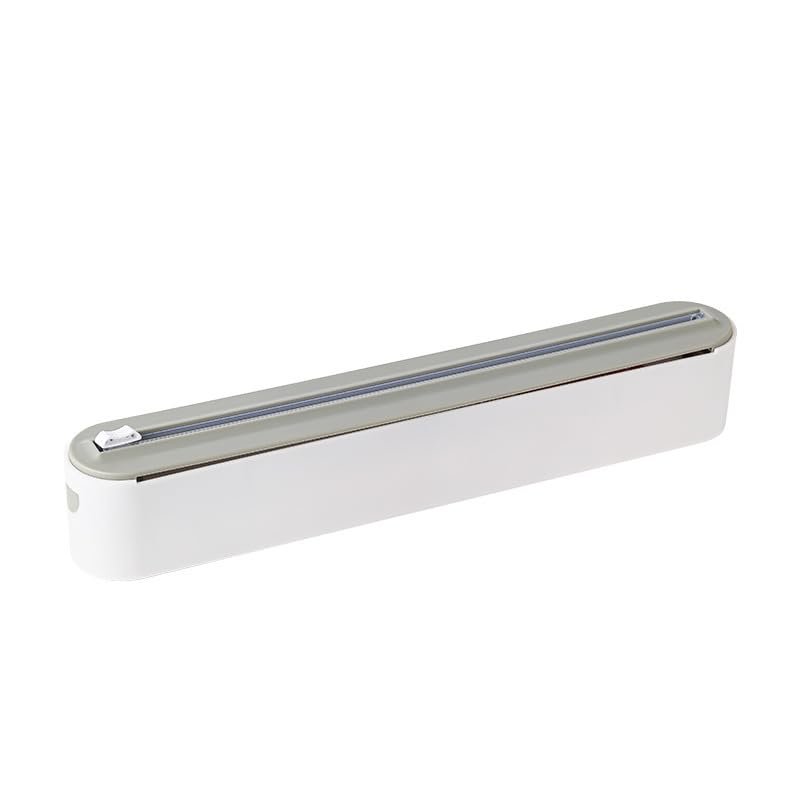 Home kitchen plastic wrap cutter - Magnetic type, adjustable, suitable for baking paper and cling film cutting (Grey)