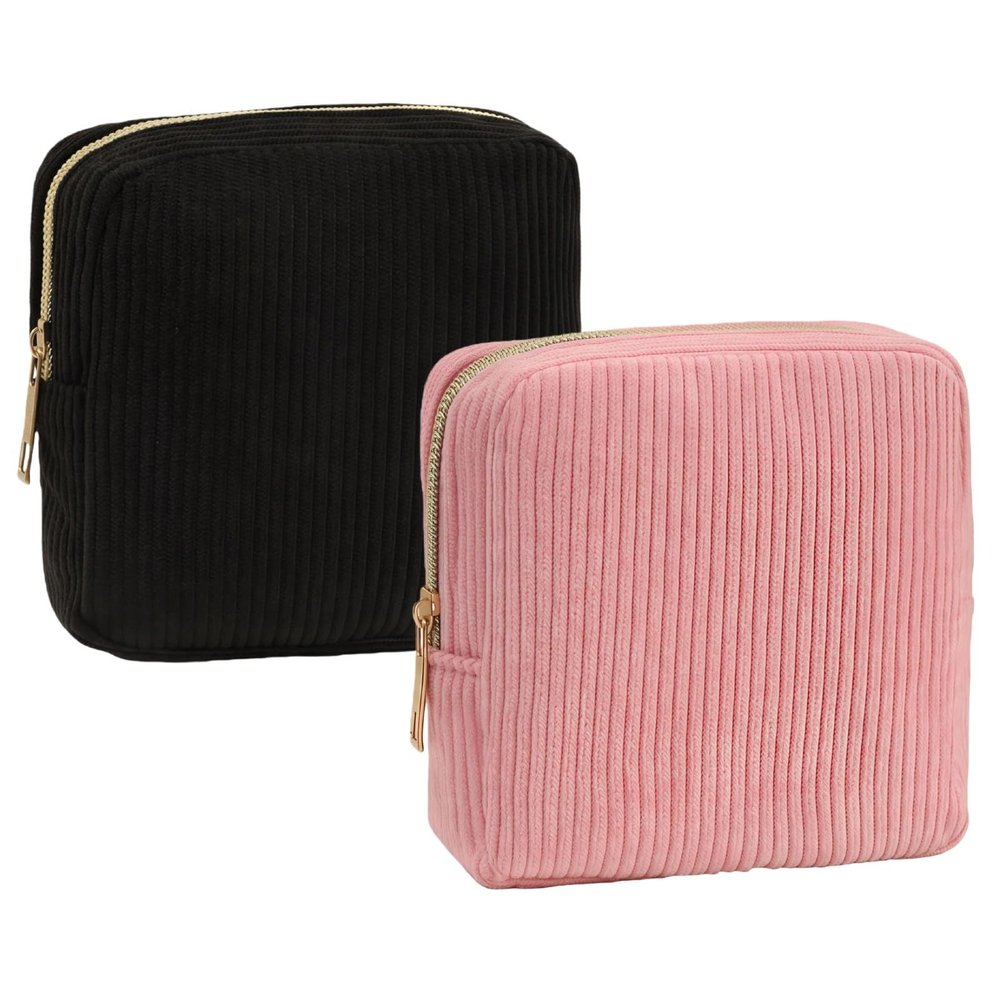 2PCS Period Bag for Women Girls, Sanitary Pad Storage Bag, Menstrual Pouch for Pads, Tampons, Menstrual Cups & Panty Liners, Perfect for Travel and Daily Use
