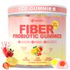 10g Fiber Gummies for Adults with Probiotics, Sugar Free Fiber Supplement with Organic Super Greens & Digestive Enzymes, Supports Gut Health, Energy & Regularity, Vegan, 120 Count view 1